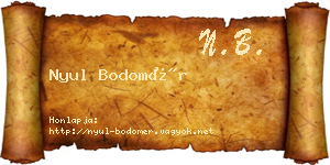Nyul Bodomér névjegykártya